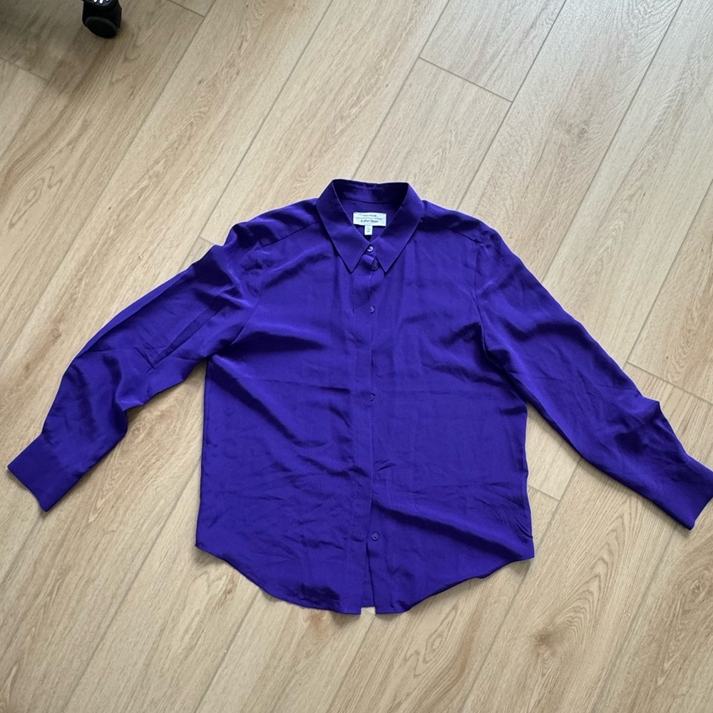 & Other Stories silk purple blouse size 36